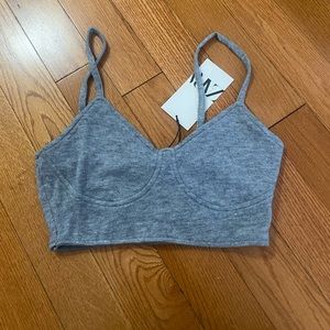 Zara Sweater material bra style top